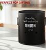 Ardura Black Metal Onion Container with Holes