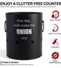 Ardura Black Metal Onion Container with Holes