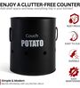 Ardura Black Metal Potato Container with Holes