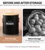 Ardura Black Metal Potato Container with Wooden Lid