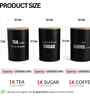 Ardura Black Metal Tea Sugar Coffee Containers with Wooden Lids Set of 3