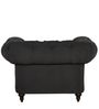 Areia Fabric 1 Seater Sofa In Charcoal Grey Colour