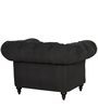 Areia Fabric 1 Seater Sofa In Charcoal Grey Colour