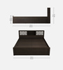 Arena Queen Size Bed in Dark Wenge Colour With Storage