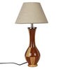 Areum Off White Fabric Shade Table Lamp with Natural Base -