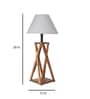 Areum White Fabric Shade Table Lamp With Natural Base -