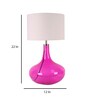 Colstrip White Fabric Shade Night Lamp With Glass Base