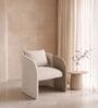 Arevella Sculpted Lounge Chair In Cream Colour