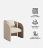 Arevella Sculpted Lounge Chair In Cream Colour