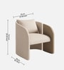 Arevella Sculpted Lounge Chair In Cream Colour