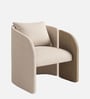 Arevella Sculpted Lounge Chair In Cream Colour