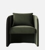 Arevella Sculpted Lounge Chair In Green Colour