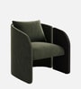Arevella Sculpted Lounge Chair In Green Colour