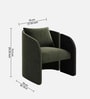 Arevella Sculpted Lounge Chair In Green Colour