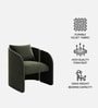Arevella Sculpted Lounge Chair In Green Colour