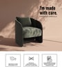 Arevella Sculpted Lounge Chair In Green Colour