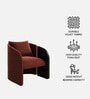 Arevella Sculpted Lounge Chair In Rust Red Colour