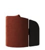 Arevella Sculpted Lounge Chair In Rust Red Colour