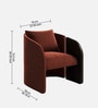 Arevella Sculpted Lounge Chair In Rust Red Colour