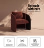 Arevella Sculpted Lounge Chair In Rust Red Colour