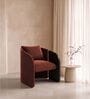 Arevella Sculpted Lounge Chair In Rust Red Colour