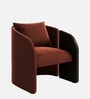 Arevella Sculpted Lounge Chair In Rust Red Colour