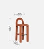 Arevex Arch Bar Stool In Orange Terracotta Colour