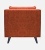 Aria Fabric 1 Seater Sofa in Orange Colour