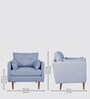 Ariahana Fabric Arm Chair in Blue Colour
