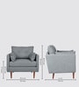 Ariahana Fabric Arm Chair in Grey Colour