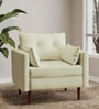 Ariahana Fabric Arm Chair in Light Green Colour