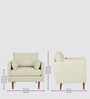 Ariahana Fabric Arm Chair in Light Green Colour