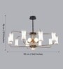 Arial 120W | 92 Cm | Google & Alexa | Height Adjustable | 3 Light Mode | Modern LED Ceiling Chandelier for Living Room, Dining, Bedroom, Hall, Kitchen, Office,Luxury Decorative Lighting