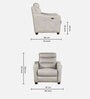 Ariana Fabric 1 Seater Motorized Recliner in Grey Colour with USB Port