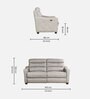 Ariana Fabric 3 Seater Motorized Recliner in Grey Colour  with USB Port