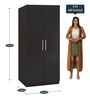 Ariana 2 Door Wardrobe in Antique Ebony Finish