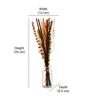 Arias Decorative Glass with Dry Flowers Brown Vase