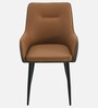 Arica Velvet Fabric Arm Chair In Brown And Grey Color