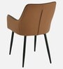Arica Velvet Fabric Arm Chair In Grey And Brown Color