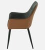 Arica Velvet Fabric Arm Chair In Grey And Brown Color