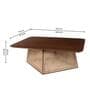 Ariella Cane Coffee Table In Teak Finish