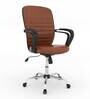 Aries Leatherette Executive Chair in Brown Colour