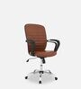 Aries Leatherette Executive Chair in Brown Colour