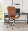 Aries Leatherette Executive Chair in Brown Colour