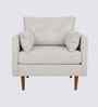 Arihana Boucle Fabric Accent Chair In Blue Colour