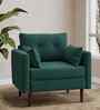 Arihana Boucle Fabric Accent Chair In Blue Colour