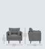 Arihana Boucle Fabric Accent Chair In Blue Colour