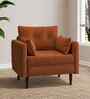 Arihana Boucle Fabric Accent Chair In Blue Colour