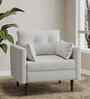 Arihana Boucle Fabric Accent Chair In Blue Colour