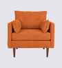 Arihana Boucle Fabric Accent Chair In Blue Colour